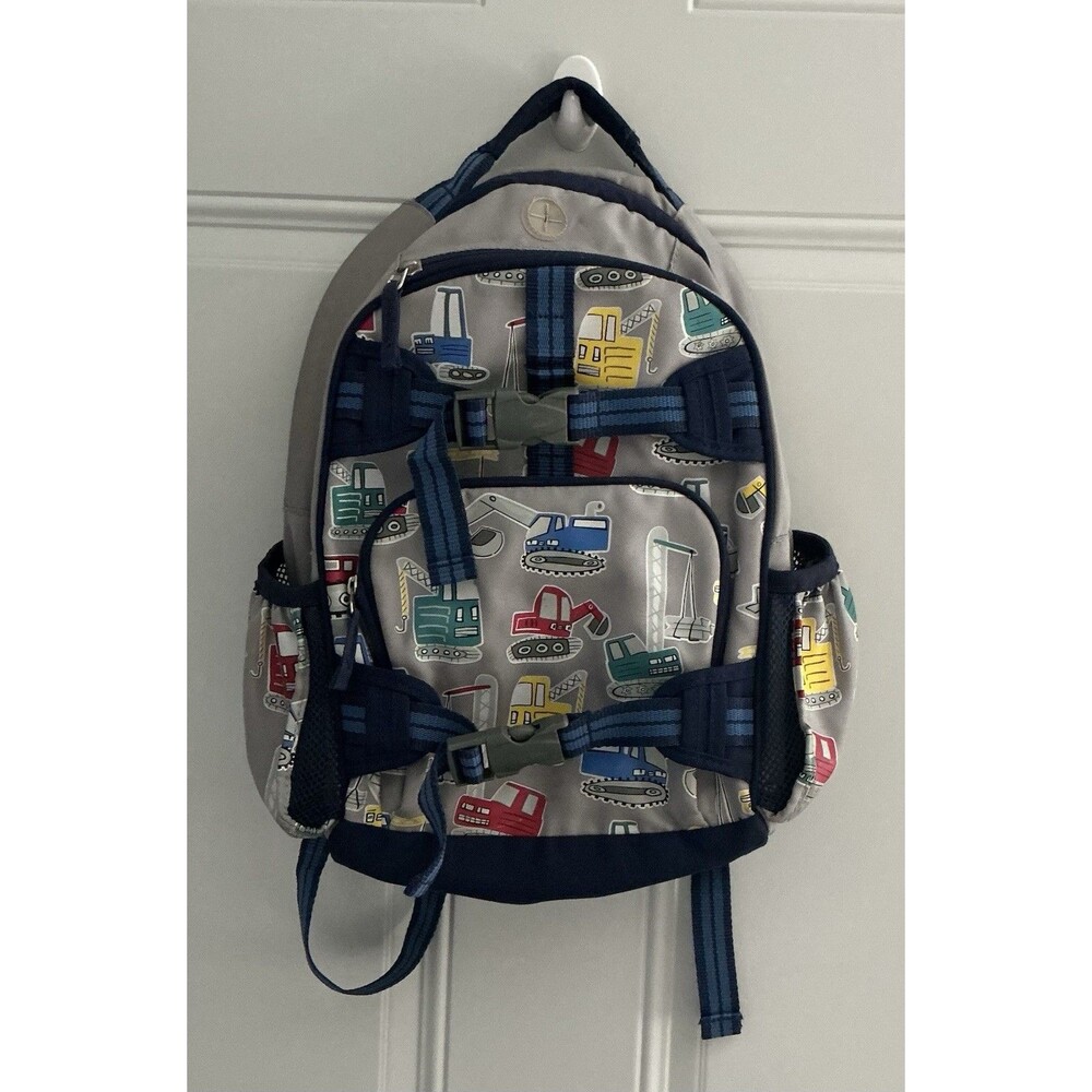 Pottery Barn Kids Gray Jax Construction Glow-In-The-Dark Mackenzie Backpack